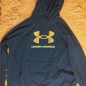 Under Armour Navy Hoodie with silver Emblem